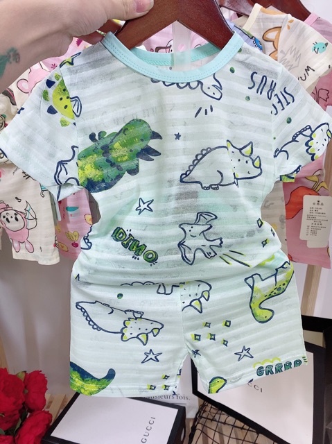 Bộ cotton lưới hàng loại 1 chất mềm, mát cho bé từ 1 tuổi đến 4 tuổi