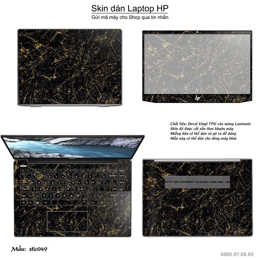 Skin dán Laptop HP in hình hoa văn sticker - stic049 (inbox mã máy cho Shop)
