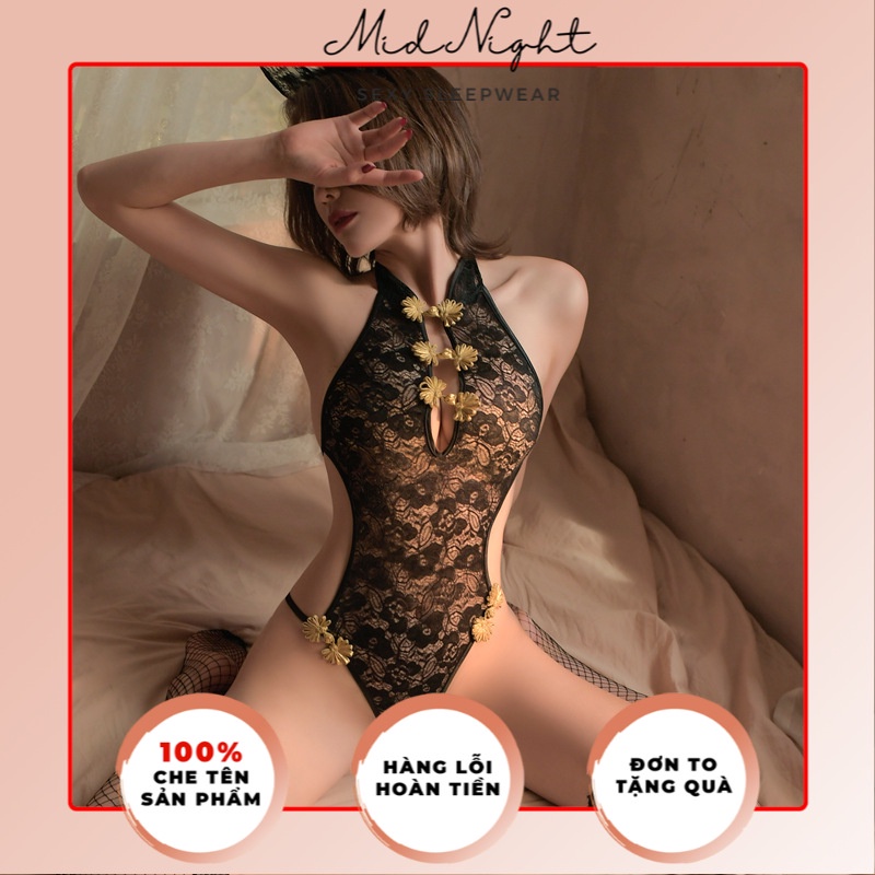 Cosplay Thỏ Con Sexy Dễ Thương Quyến Rũ Full Phụ Kiện - Đồ Lót Gợi Cảm Chất Liệu Ren Xuyên Thấu Cám Dỗ Mid Night Sexy