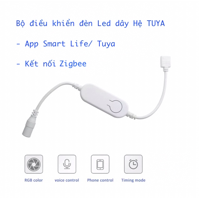 Bộ đèn Led dây 5M RGB 5050 DIY, Hệ Tuya, kết nối WIFI hoặc ZIGBEE 3.0