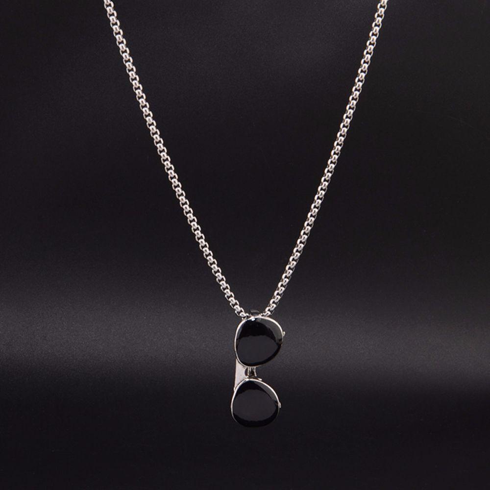 Vòng cổ Mặt Hình Mắt Kính Phi Hành Gia Phong Cách Punk Hip Hop Hàn Quốc Cho Nam