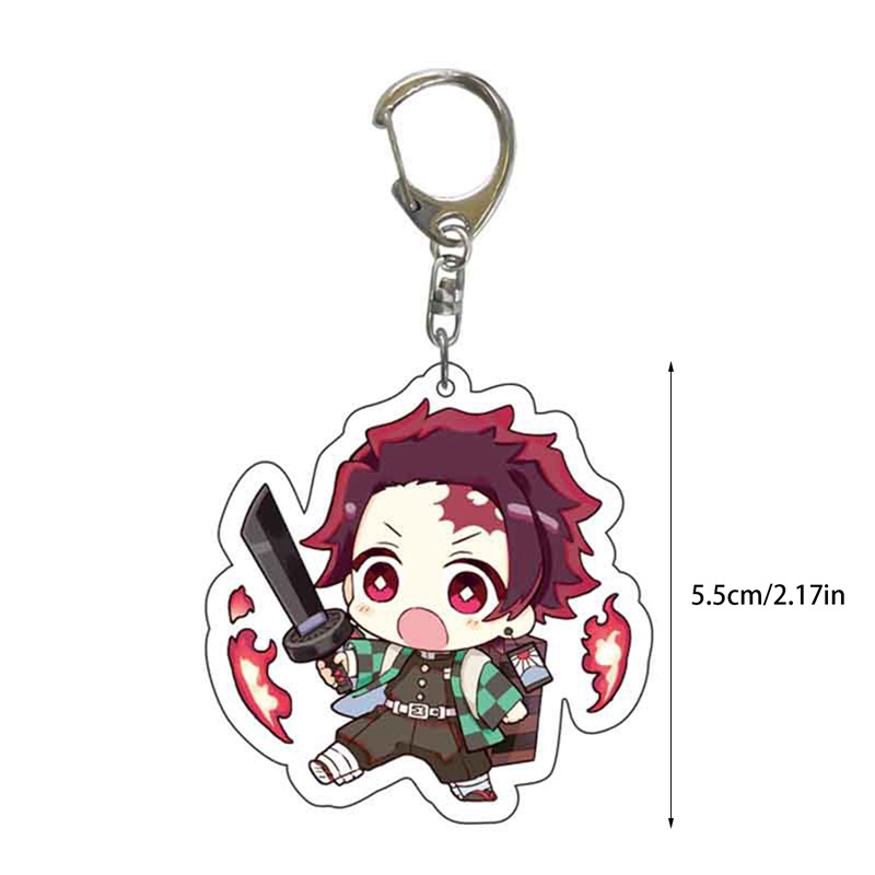 Móc Khóa Bằng Acrylic Họa Tiết Hoạt Hình Demon Slayer Kimetsu No Yaiba Tanjiro Kamado Dễ Thương