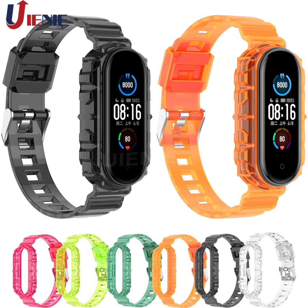 Dây đeo Tpu nhiều màu thích hợp cho đồng hồ thông minh Xiaomi Miband 3 4 5 6 Mi Band 6 / 5 / 4 / 3