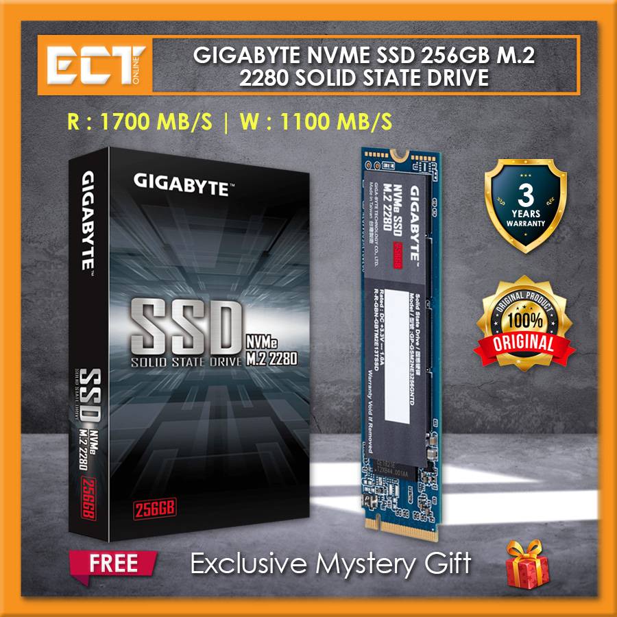 [HÀNG CHÍNH HÃNG] ổ SSD Gigabyte 256GB M.2 2280 PCIe NVMe bảo hành 3 năm 1 đổi 1