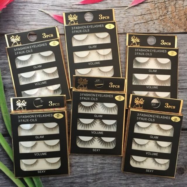 👁Set 3 cặp mi giả lông chồn 3D Faux-Cils 👁