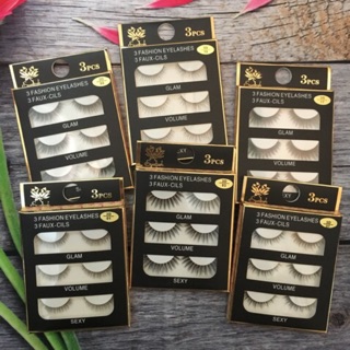 👁Set 3 cặp mi giả lông chồn 3D Faux-Cils 👁