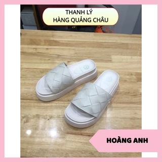 ⚠️ THANH LÝ - HÀNG QUẢNG CHÂU ⚠️ Dép bánh mỳ nữ màu kem M02 thời trang 2022