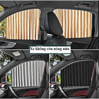 [Giá 1 Bộ 4 Cửa] Rèm vải che nắng xe hơi gắn nam châm thông minh