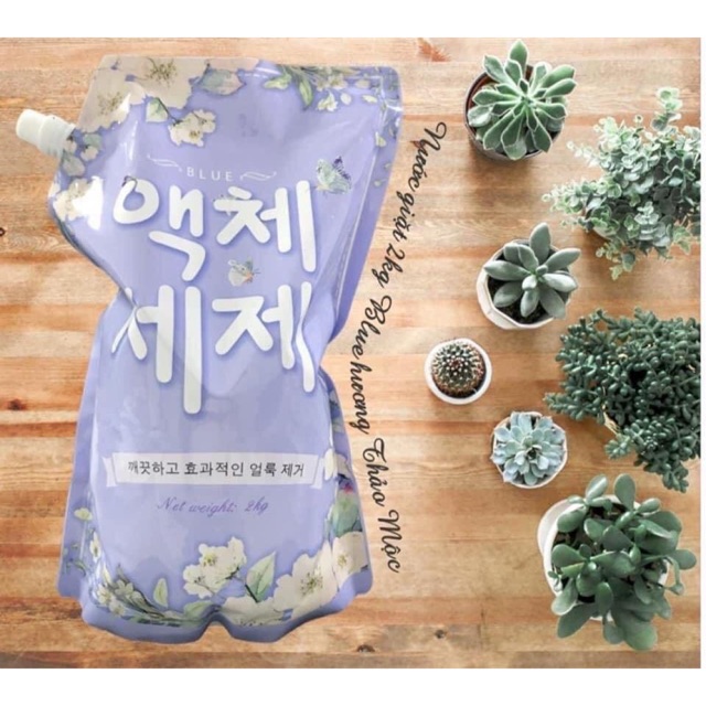 TÚI 2KG NƯỚC GIẶT BLUE HƯƠNG THẢO MỘC