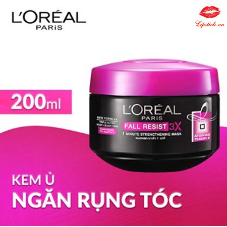 Kem ủ ngăn gãy rụng tóc L'Oreal Paris Elseve Fall Resist 3X 200ml