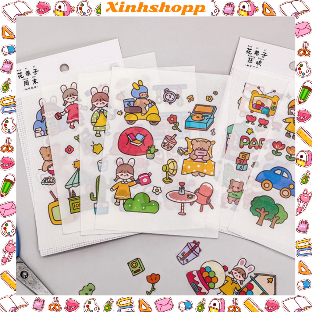 Set 4 Tấm Sticker Thú Cưng