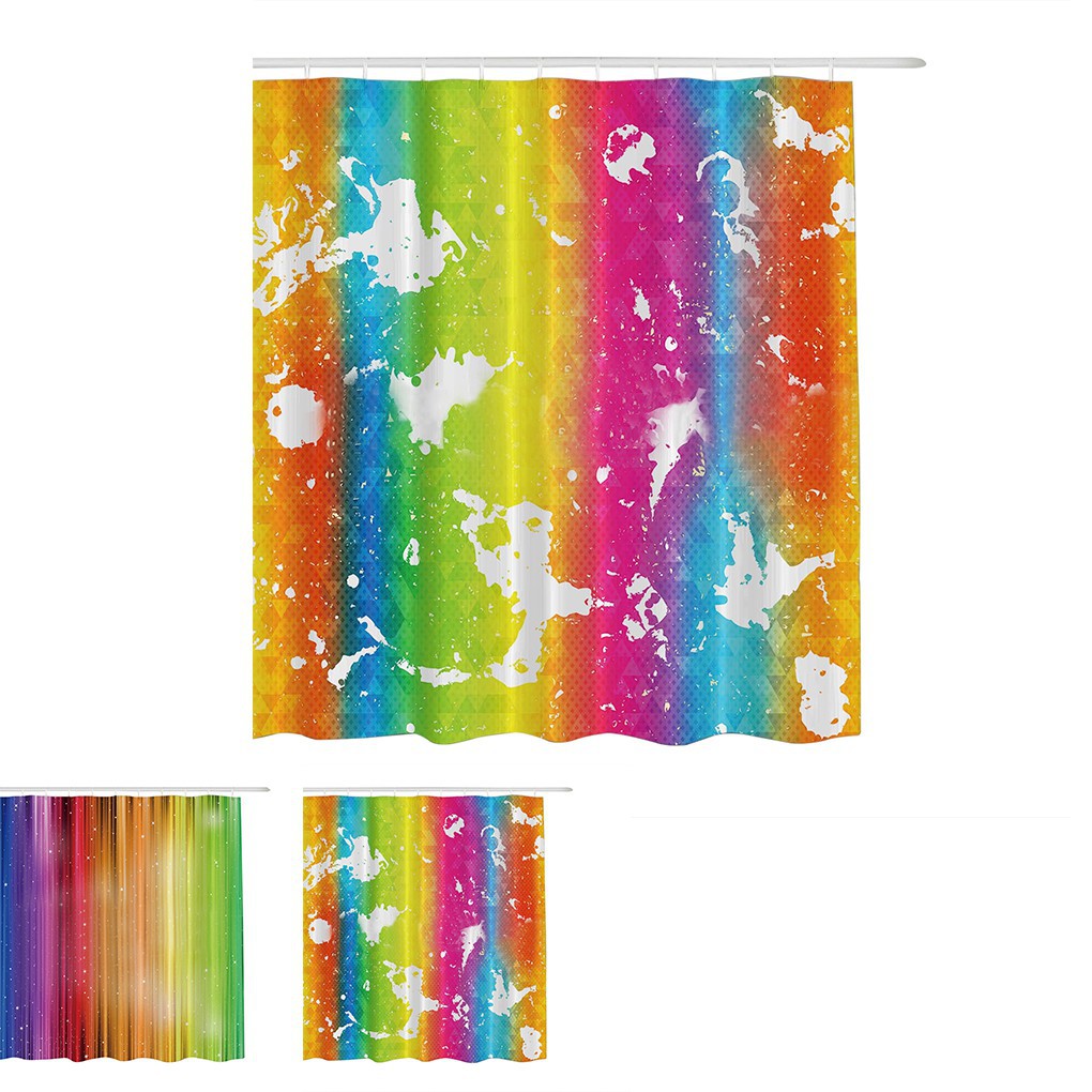 Rèm ngăn phòng tắm 12 khoen in kĩ thuật số