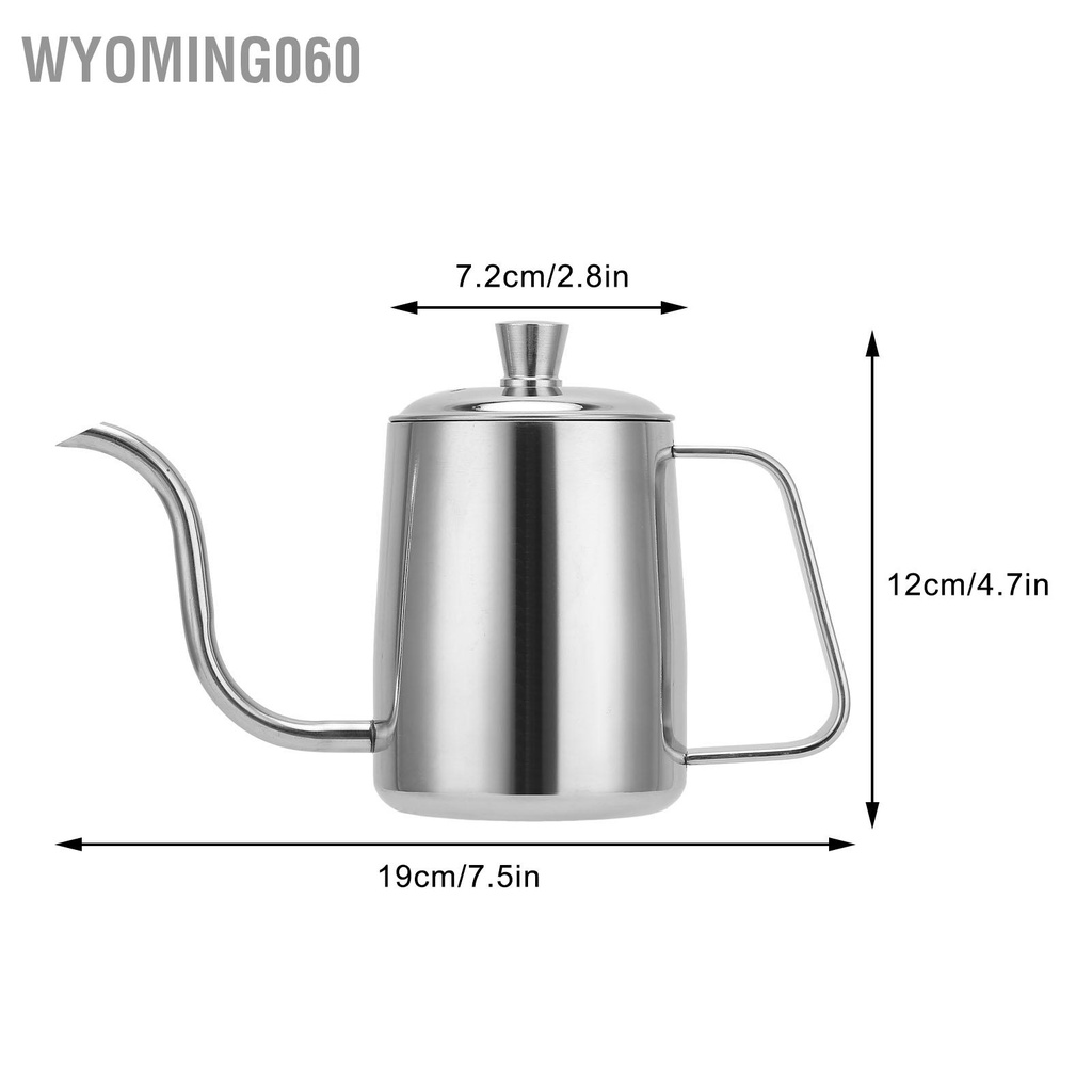 Bình pha cà phê bằng thép không gỉ, Ấm có vòi dài bằng tay có nắp đậy để sử dụng tại nhà