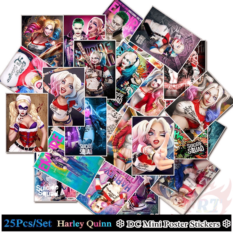 Set 25 Sticker Dán Trang Trí Hình Harley Quinn