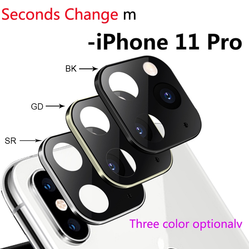 【YUKV】1PCS Applicable iPhone X XS MAX Seconds Change for iPhone11 PRO MAX Lens Sticker Modified Camera Cover Titanium Alloy Case