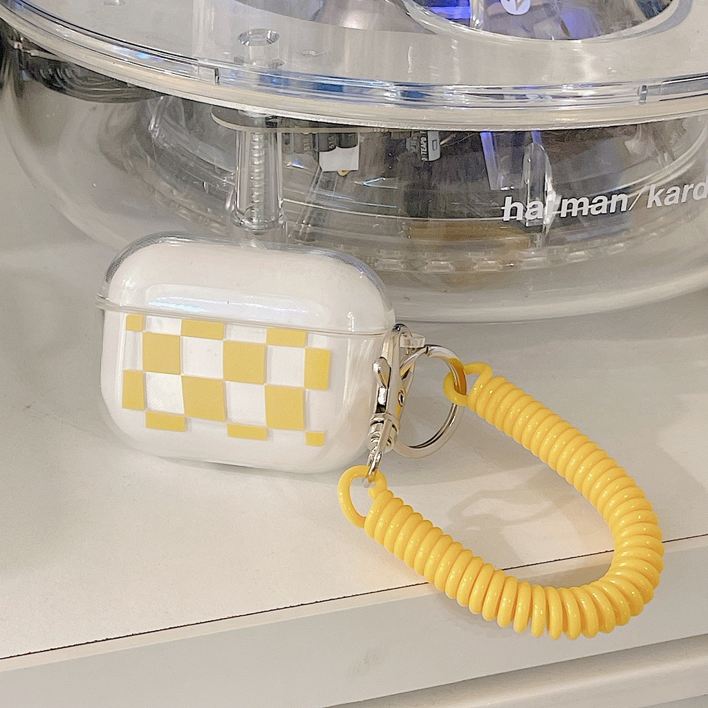 Vỏ Bảo Vệ Hộp Sạc Tai Nghe airpods 1 2 Pro 3rd Generation Pro 1/2 Trong Suốt Chống Sốc Họa Tiết Hoạt Hình Kèm Dây Đeo Kiểu Nhật Hàn