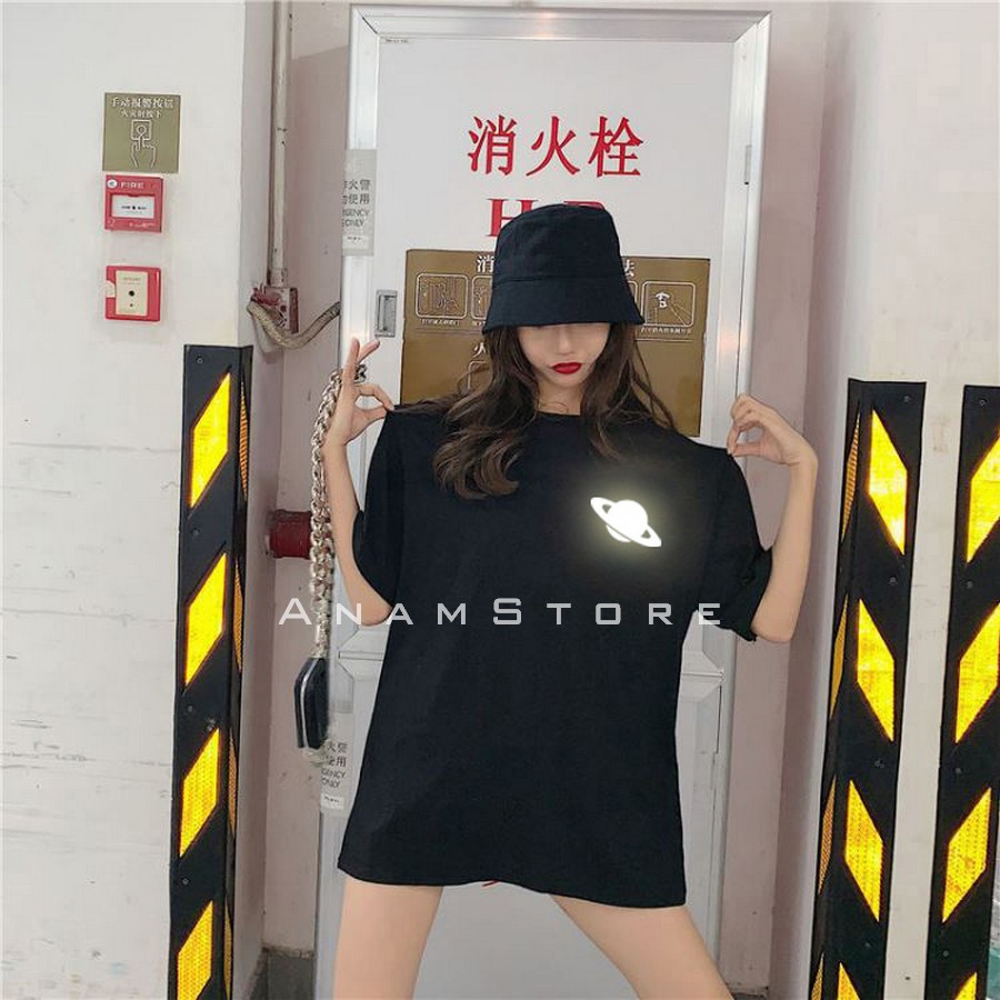 Áo thun phản quang tay lỡ nam nữ SAO hỏa