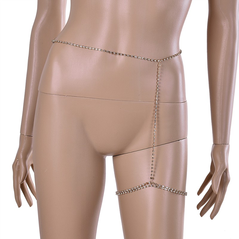 Dây chuỗi pha lê để mặc bikini đeo chân trang sức thời trang dành cho nữ