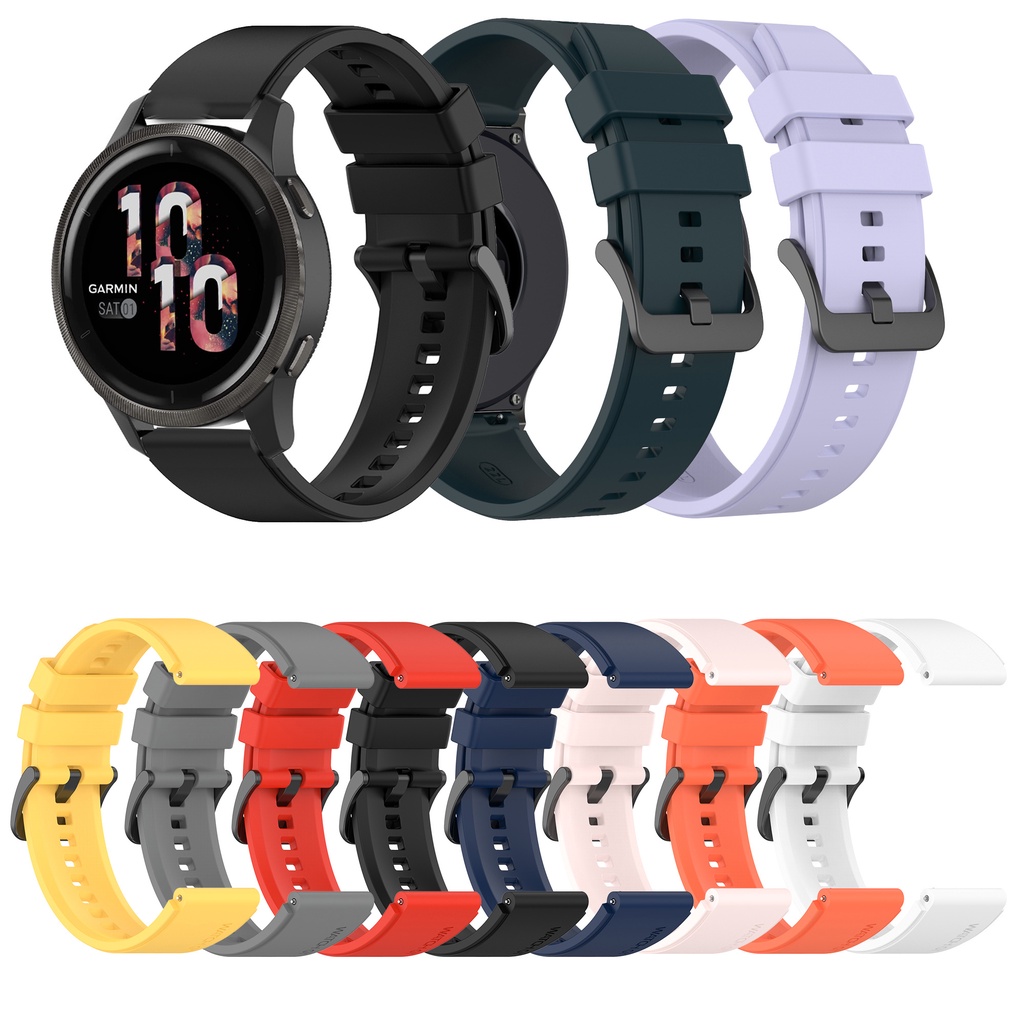 Dây đeo thay thế 22mm bằng silicon cho đồng hồ thể thao Garmin Vivoactive 4 Venu2 45mm