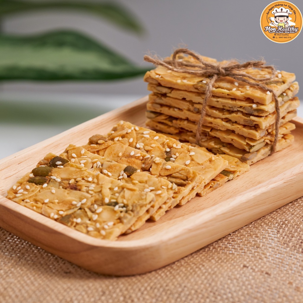 Bánh Ngói Hạnh Nhân Healthy, keto,Giảm Cân, Ăn Kiêng - Bánh Ăn Kiêng Không Đường, Tốt Cho Sức Khỏe - Hũ 200g