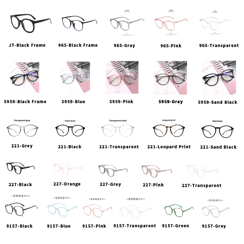 (KIQI-FASHION) COD Mắt Kính Chống Bức Xạ Tròng Trong Suốt Tròng Trong Chống Ánh Sáng Xanh Cho Nữ