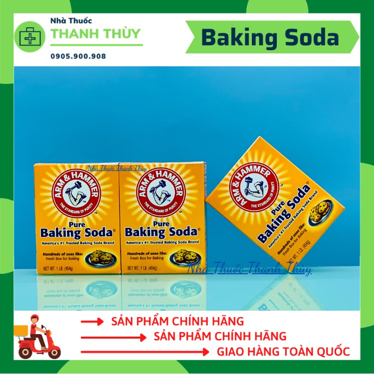 🅼🅰🅳🅴 🅸🅽 🆄🆂🅰 Bột BAKING SODA  Làm Trắng Răng, Làm Bánh, Tẩy Tế Bào Chết, Khử Mùi Hôi 454G