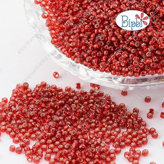 Hạt cườm Preciosa (Tiệp) màu đỏ silverline