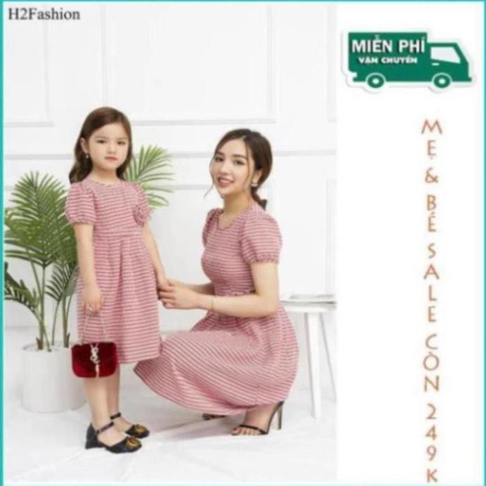 [ SALE MẠNH LUÔN ]Sét đầm đôi mẹ và bé gái -Đầm mẹ bé kẻ caro- đầm mẫu mới nhất nhiều size, váy đôi mẹ và bé-thời trang