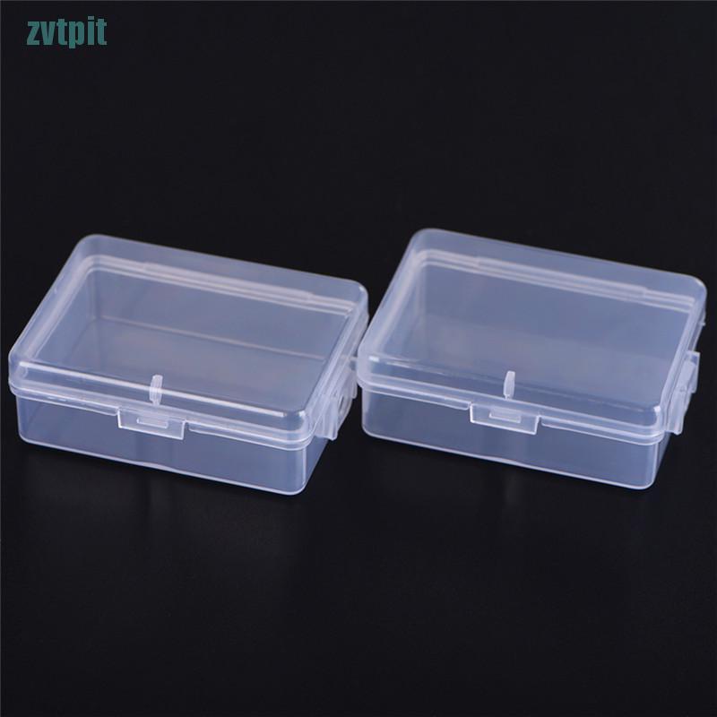 Set 2 hộp nhựa trong suốt hình vuông đựng đồ đa năng tiện dụng