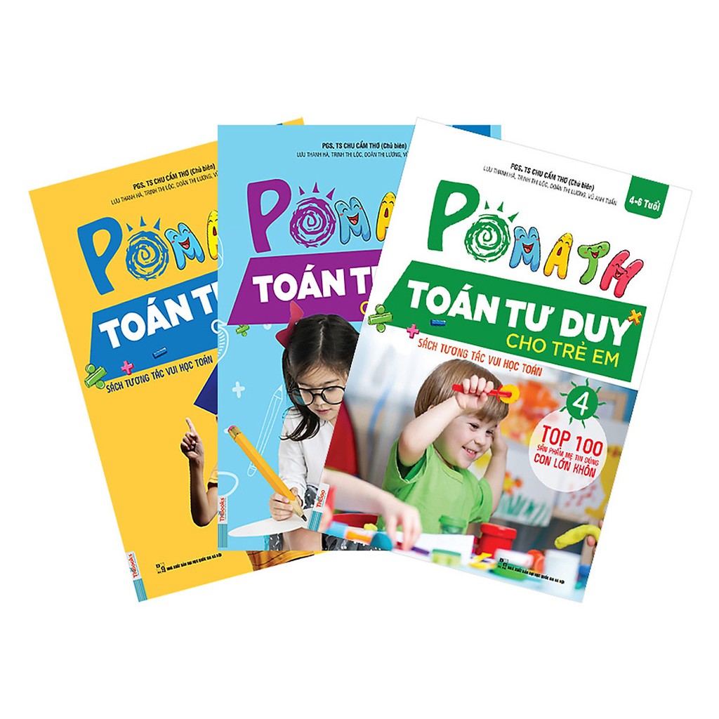 Sách - Combo 3 Cuốn Pomath Toán Tư Duy Cho Trẻ Em (Tập 4,5,6) | BigBuy360 - bigbuy360.vn