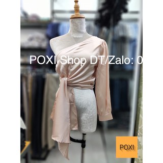 [ẢNH THẬT] Áo Lêch Vai Satin Lụa