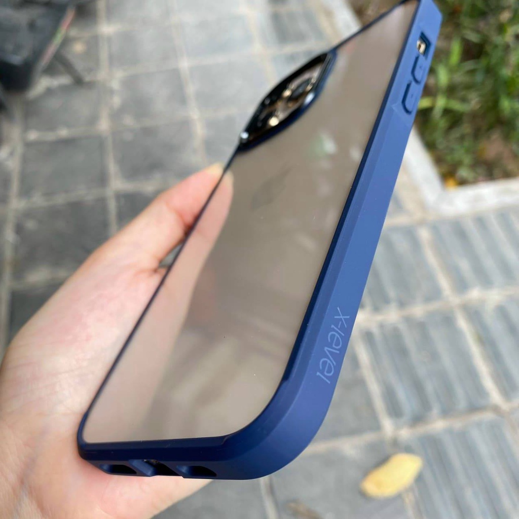 Ốp lưng trong suốt viền dẻo cho IPhone 13 Pro Max , 13 Pro , 13, 12 chính hang X Level Lưng mica trong viền chống sốc