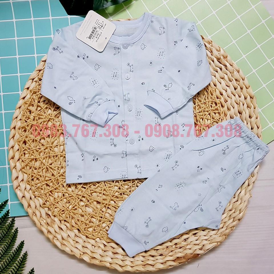 [MIO] Bộ Quần Áo Dài Tay Miomio Cho Bé Sơ Sinh Chất Cotton Mềm Mại Size 1M, 3M