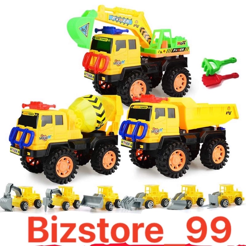Đồ chơi ô tô xe tải,xe công trình xây dựng cỡ lớn trẻ em,máy xúc,máy cẩu,xe trộn