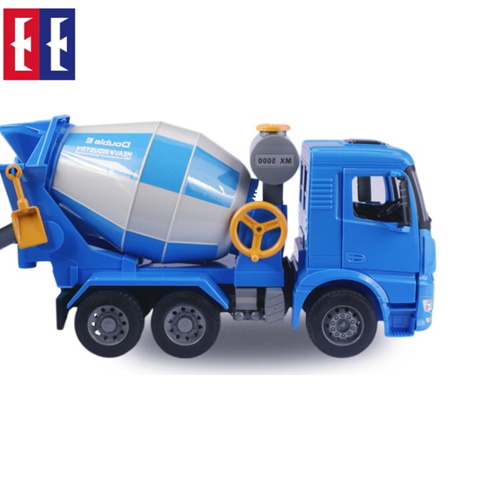 Xe chở bê tông mixer cement mô hình cỡ lớn đồ chơi trẻ em các loại - xe mô hình chạy đẩy trớn có âm thanh và đèn