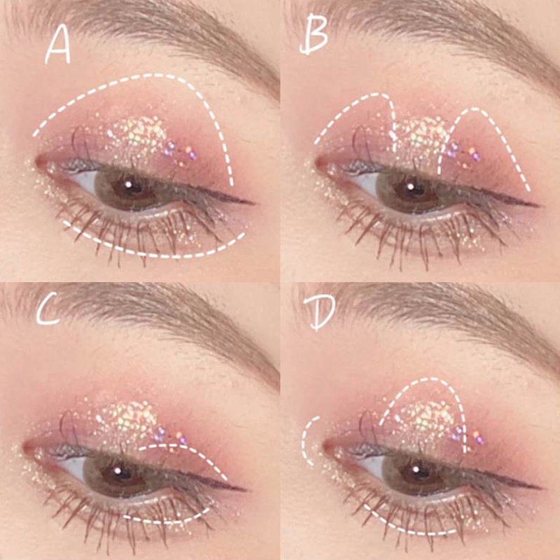 [Hàng mới về] Bảng phấn mắt màu lì/ nhũ mềm mịn kháng nước lâu trôi