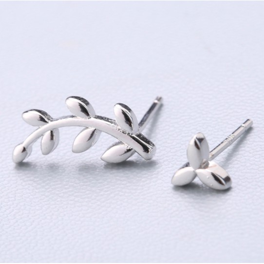 Bông tai bạc 925 Young Twig hình chiếc lá xinh xắn - Florence by T