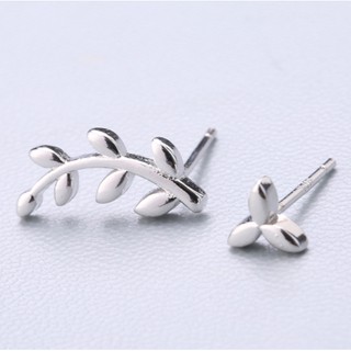 Bông tai bạc 925 Young Twig hình chiếc lá xinh xắn - Florence by T