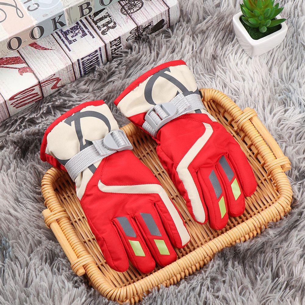 Găng Tay Trượt Tuyết Dày Dặn Giữ Ấm Mùa Đông Cho Bé