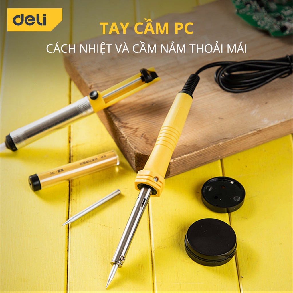 Bộ Mỏ Hàn Điện Deli 6 Chi Tiết Chính Hãng Chất Lượng Cao - Sử Dụng Đa Năng, Tiện Ích - DL5072