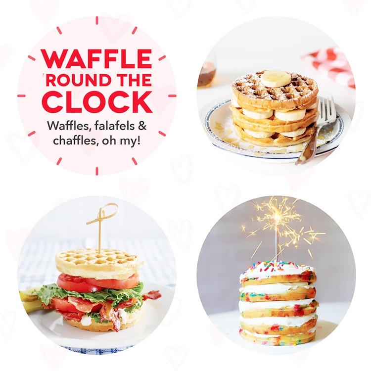 Máy Làm Bánh Waffle Bằng Điện Hình Trái Tim Tiện Dụng