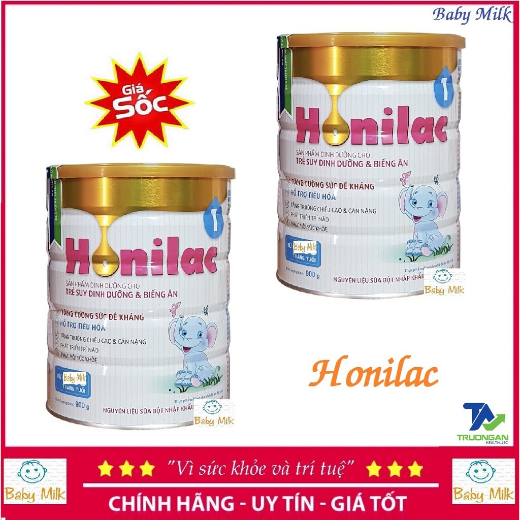 Combo 2 lon sữa bột Honilac 1 900g