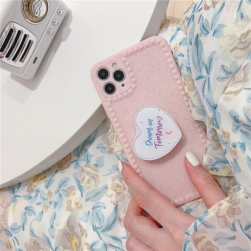 Dễ Thương Ốp Điện Thoại Có Giá Đỡ Hình Trái Tim Ba Chiều Cho Iphone 11pro Max Se20Iphone12 | BigBuy360 - bigbuy360.vn