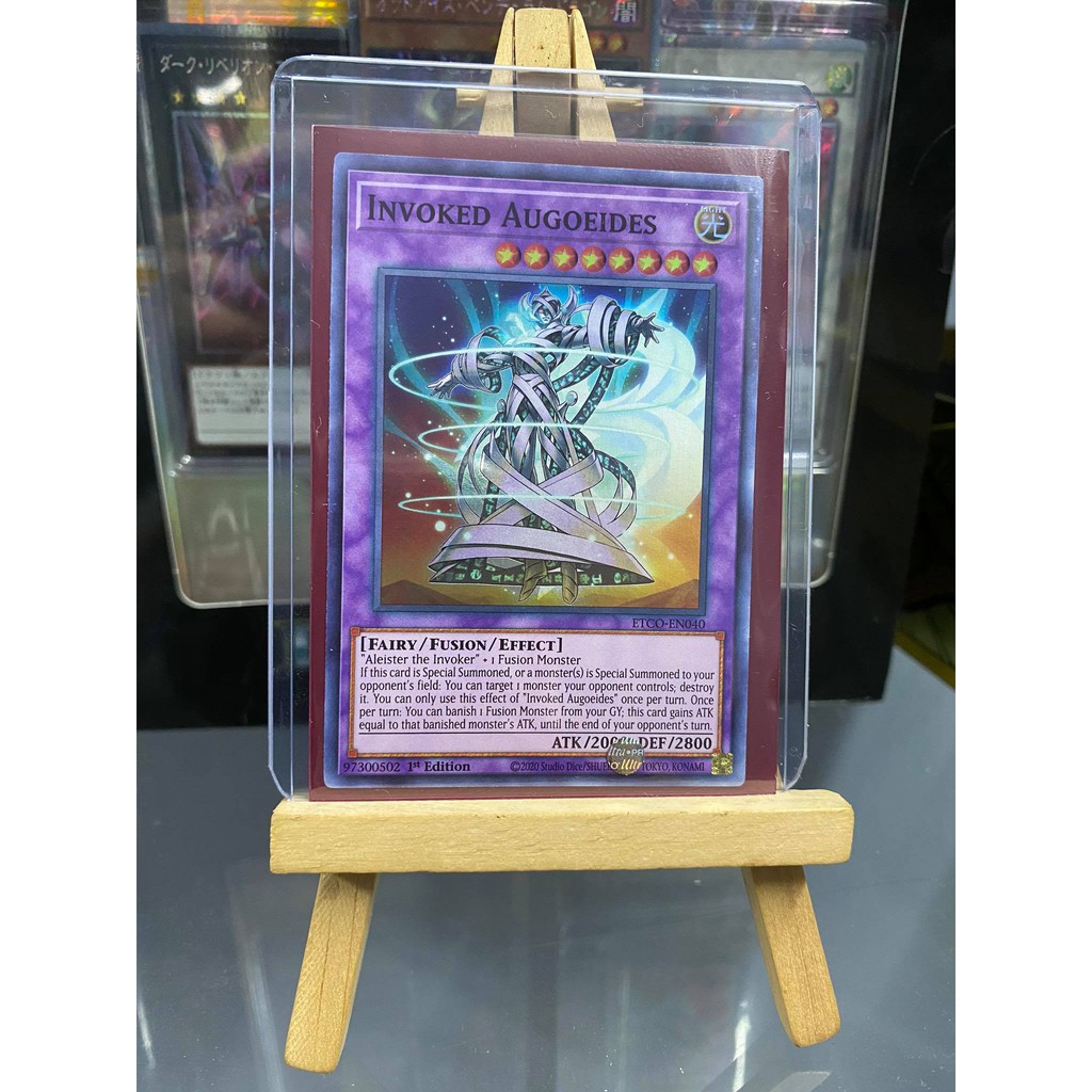 [ Dưa Hấu Yugioh ] Lá bài thẻ bài Invoked Augoeides - Super Rare - Tặng bọc bài nhựa bảo quản