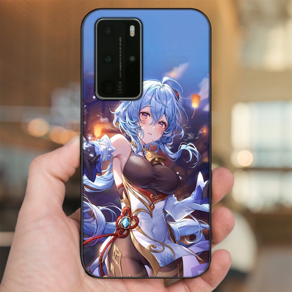 Ốp lưng Huawei P40 Pro viền đen in hình Ganyu Genshin Impact