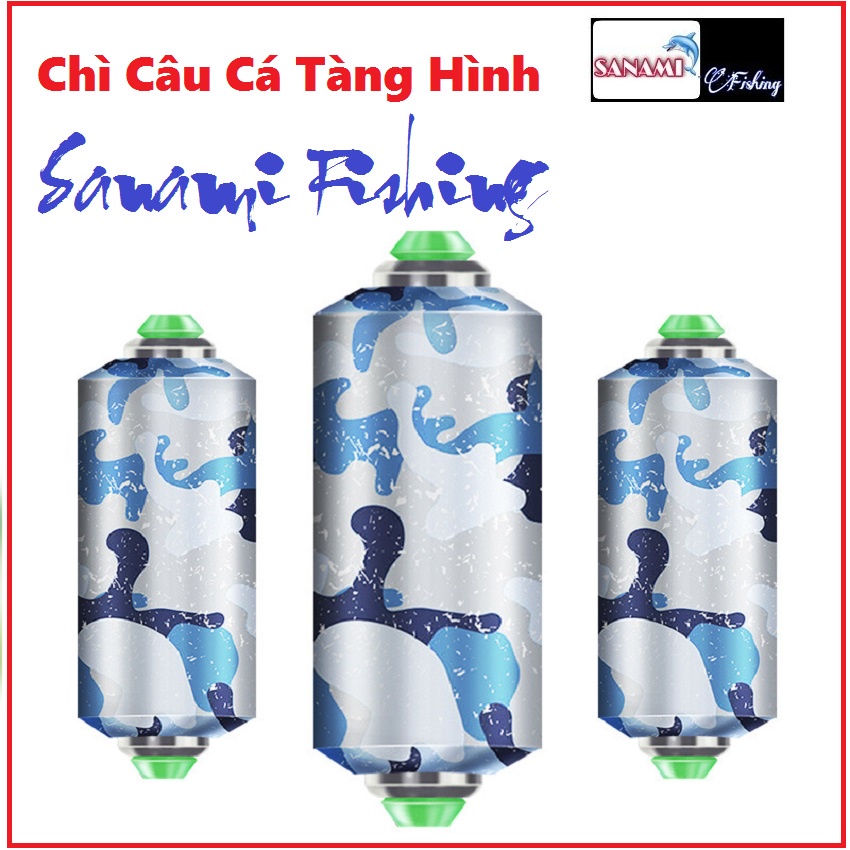 Chì Câu Đài Tàng Hình Lõi Kép ( Sét 3 Viên ) Chì Lá Cuốn Sẵn Cao Cấp SPK-7 - Sanami Fishing