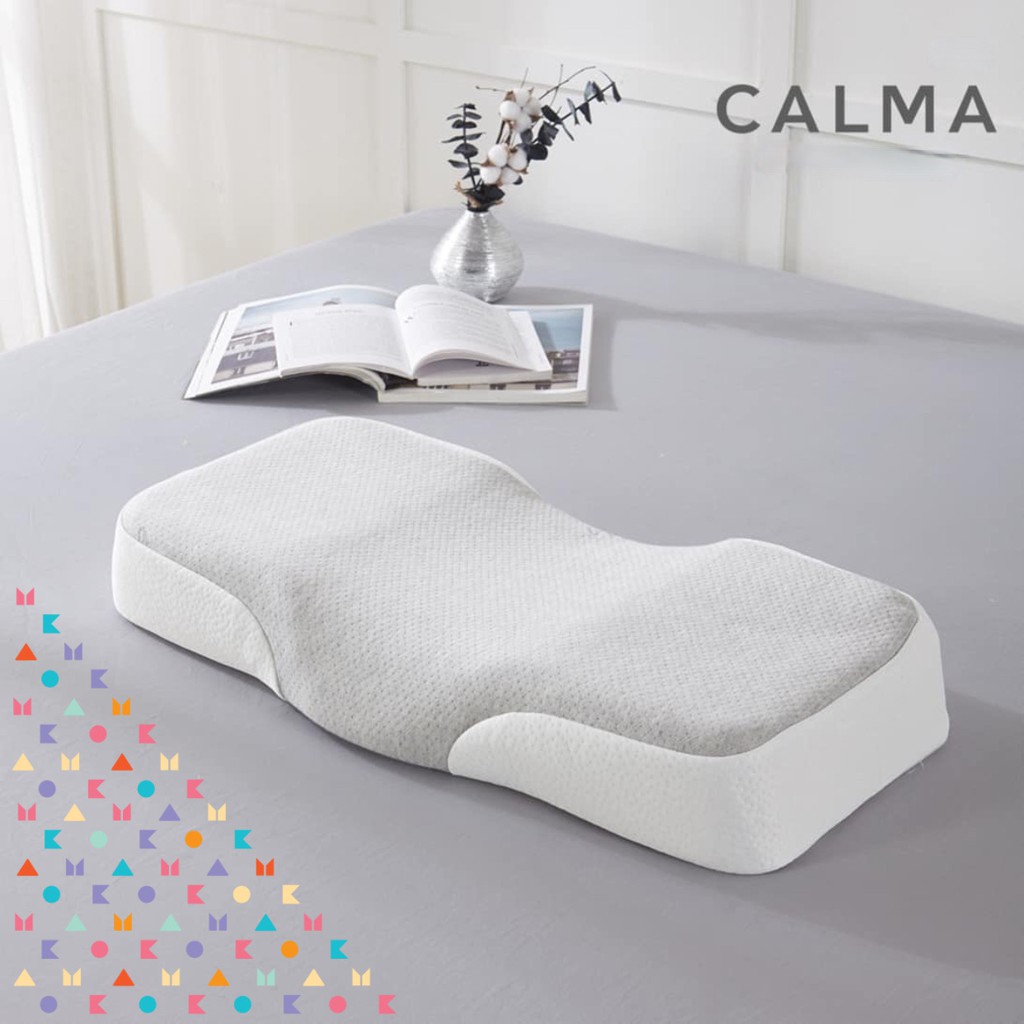 Gối Ngủ Điều Trị Đau Đốt Sống Cổ  Memory Foam  CALMA  Thoái Vị Đĩa Đệm - Cột Sống  Mất Ngủ - Made In Korea