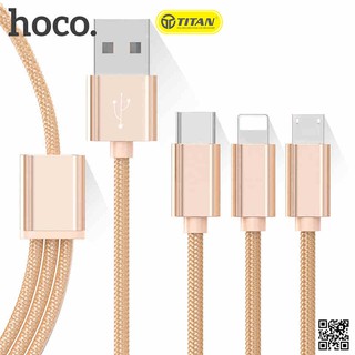 Cáp 3 Đầu Chân Lightning & Micro & TypeC HOCO - X2