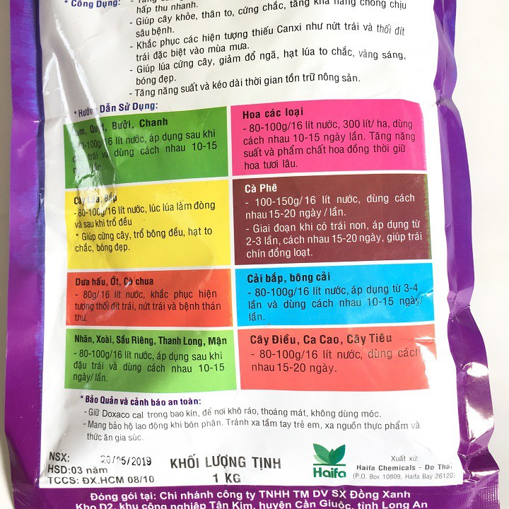 Phân bón Canxi nitrat 15-0-0+26 CaO gói 1kg bổ sung canxi cho cây trồng