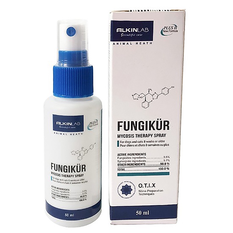 Xịt trị nấm da, viêm da Fungikur 50ml cho chó mèo